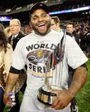 Pablo Sandoval with the World Series MVP Trophy Game 4 of the 2012 World Series Photographie