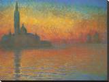 San Giorgio Maggiore at Dusk, 1908 Stretched Canvas Print by Claude Monet