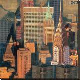 New York XVII Stretched Canvas Print by John Clarke