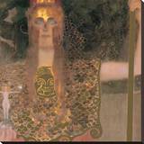 Pallas Athene, 1898 Reproduction transférée sur toile par Gustav Klimt