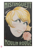 1925 Mistinguett Moulin Rouge Giclee-vedos tekijänä Charles Gesmar
