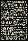National Football League Cities Vintage Style Posters