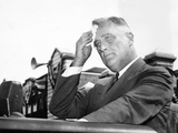 President Franklin Roosevelt Mopping His Brow During a 'Purge Speech' Photographic Print