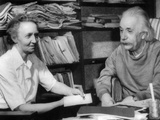 Madame Joliot-Curie Visits of Albert Einstein Photographic Print