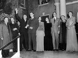 With Friends and Family Pres Franklin Roosevelt Waves to Dutchess County Neighbors Photographic Print