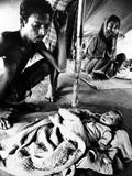 Father's Vigil over His Dying Son in a Refugee Camp During the Bangladesh Liberation War in 1971 Photographic Print