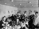 Dining 2,000 Feet in the Air on the Hindenburg with Wine on Every Table Photographic Print