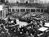 President Eisenhower Delivers His First State of the Union Message Photographic Print