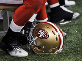 San Francisco 49ers New Orleans Saints NFL: San Francisco 49ers Helmet Photographic Print by Bill Feig