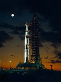 Test Flight of Giant Saturn V Rocket for Apollo 4 Mission at Kennedy Space Center, Nov 8, 1967 Photographie