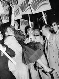 Sen Richard Nixon Joins California Delegates in Demonstration for their 'Favorite Son,' Earl Warren Photographic Print