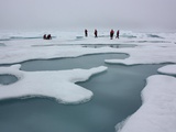 Climate Scientists Studying Arctic Sea Ice and Melt Ponds in the Chukchi Sea, July 4, 2010 Photographic Print