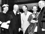 President and Mrs Eisenhower (Left) Talk with Cowboy Film Star Roy Rogers and His Wife, Dale Evans Photographic Print