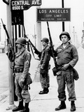 National Guardsmen at a Los Angeles City Limits Photographic Print