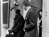 Jacqueline Kennedy, in Doorway of Her Temporary Georgetown Home after Leaving the White House Photographic Print