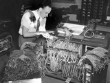 A Engineer Works on a IBM Computer Used to Administer Gl Insurance Dividend for Millions of Vets Photographie