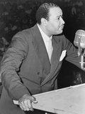 Benjamin J Davis Speaking at the Negro Freedom Rally, Madison Square Garden, New York City Photographie
