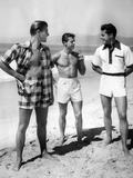 Male Models Pose in Jantzen's 1952 Men's Bathing Suits Photographic Print
