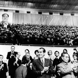 Pres Richard Nixon and Premier Chou En-Lai Applaud Chinese Athletes Photographic Print