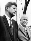 Pres Dwight Eisenhower and John Kennedy after Failed Bay of Pigs Invasion, Camp David, Apr 22, 1961 Photographic Print