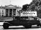 Bonus Army Veterans from Chattanooga, Parade Past White House in a Truck, May 18, 1932 Photographic Print