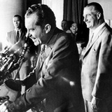 Richard Nixon with His Vice Presidential Pick, Spiro Agnew Photographic Print