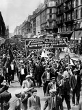 Thousands of Workmen of Paris Parade with Red Flags, Hammer and Sickle Emblems, Jun 15, 1936 Photographic Print
