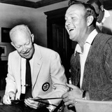 Former President Dwight Eisenhower Enjoys a Laugh with Famed Golfer, Arnold Palmer, Aug 12, 1965 Photographic Print