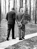 Pres Dwight Eisenhower and John Kennedy after Failed Bay of Pigs Invasion, Camp David, Apr 22, 1961 Photographic Print