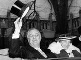President Franklin and Eleanor Roosevelt Greeting Crowds in Washington DC Photographic Print