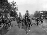 Gas Masked Cavalry on Pennsylvania Avenue Reinforce Washington DC Police Photographic Print