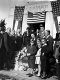 President Franklin Roosevelt at the Grave of Chicago Mayor, Anton Cermak Photographic Print