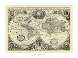 Vintage World Map Giclee Print