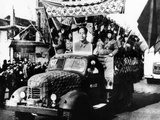 Chinese Cultural Revolution Celebration of Defeat of Handful of People Who Took 'Capitalist Road' Photographic Print