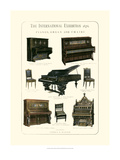 Pianos, Organ and Chairs 1876 Giclee Print by Vision Studio