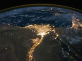 Night View of the Eastern Mediterranean Sea Photographic Print