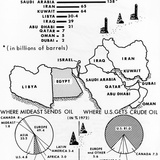Map of the Major Mideast Oil Producing Nations Photographie