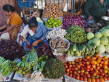 Selling Fruit in Local Market, Goa, India Photographic Print by Keren Su