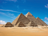 Pyramids, Giza, Cairo, Egypt Fotografie-Druck von Miva Stock