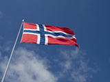 Norwegian Flag, Bergen, Norway Photographic Print by Cindy Miller Hopkins