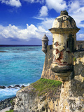 Watchtower, Fort San Felipe Del Morro, San Juan, Puerto Rico, USA, Caribbean Photographic Print by Miva Stock