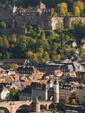 View of the Alte Brucke or Old Bridge in Old Town from the Philosophenweg, Heidelberg, Germany Photographic Print by Michael DeFreitas