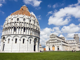 Piazza Dei Miracoli, the Baptistery and the Dome, Pisa, Tuscany, Italy Photographic Print by Nico Tondini