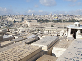View of the Old City from the Jewish Cemetery on the Mount of Olives, Jerusalem, Israel Photographic Print by Ellen Clark