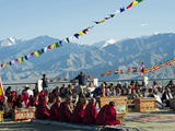 Tibetan Ceremony in Shanti Stupa, Leh, Ladakh, India Photographie par Anthony Asael