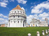 Piazza Dei Miracoli, the Baptistery and the Dome, Pisa, Tuscany, Italy Photographic Print by Nico Tondini