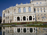 Reflection of Historic Odessa Opera House and Theater, Odessa, Ukraine Photographic Print by Cindy Miller Hopkins