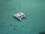 Catamaran, Mamanuca Islands, Fiji Photographic Print by David Wall