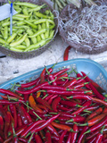 Peppers and Other Produce in a Market in Hoi An, Vietnam Photographic Print by David H. Wells