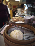 Dumplings for Sale at a Street Front Dumpling and Baked Goods Stall in Taipei, Taiwan Photographic Print by David H. Wells